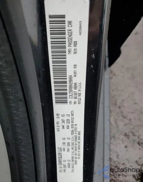 2008 Chrysler Sebring Touring from USA, damaged, VIN 1C3LC56R88N298064